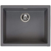Reginox Amsterdam 560 Grey metalic (silvery) (Granitový jednodrez bez odkvapu, s montážou na pracovnú dosku. Hĺbka vaničky 20 cm. Minimálna šírka skrinky 60 cm, šedý)