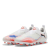 Puma Future 8 Academy Laceless Childrens Firm Ground Football Boots White/Black/Red C12 (31)
