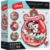 TREFL Wood Craft Origin puzzle Vianočné dobrodružstvo Mickeyho a Minnie 160 dielikov