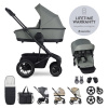 EASYWALKER Set XXL kočík kombinovaný Harvey⁵ Air Agave Green s príslušenstvom