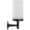 Duravit Starck T - Pohár na kefky a pastu s držiakom, čierna mat/mliečne sklo 0099314600