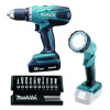 Makita DF457DWLX1 Aku vrtací šroubováks lampou a příslušenstvím Li-ion 18V/1,5Ah G