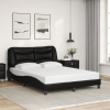 Rám postele s čelem černý 120 x 200 cm umělá kůže Černý 3207988