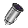Nabíjačka do auta 2x USB Vention FFEH0 30W sivá