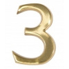 Číslo na dom - Domové čísla, mosadz 10 cm, mosadz - 3 (Čísla pre dom, 10 cm mosadzná číslica, mosadz - 3)