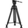 75mm Cine Fluid Head with 2-Stage One Touch Carbon Fiber Tripod Legs (12KG) - Space Gray Tilta