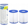 C3058 BESTWAY Filtračná vložka do pumpy, Veľkosť II, 10,6 x 13,6 cm, 2 KUSY