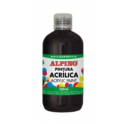 Alpino Fľaša akrylové farby do školy 250ml. čierna