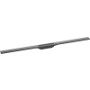 Hansgrohe RainDrain Flex - Lineárny sprchový žľab s nerezovým roštom 1200, do priestoru, skrátiteľný, kefovaný čierny chróm 56047340