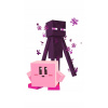 CUKROVÁ TLAČ jedlý obrázok na tortu Cukrová hmota Enderman Minecraft + MENO