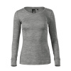MALFINI PREMIUM MERINO RISE LS 160 / Dámske tričko s dlhým rukávom, merino vlna - tmavo šedý melír XXL