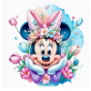 CUKROWY TLAČ Masa Jedlý obrázok na tortu MYŠKA MINNIE MIKI + MENO POSTAVY 48