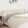 vidaXL Čelo postele so záhybmi krémový 203x16x78/88 cm látka