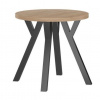 Okrúhly jedálenský stôl OAKLINE 80 - dub zlatý craft & čierna