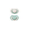 C - Canpol babies set symetrických silikonových dudlíků18m+ PURE COLOR zelený