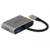 Delock USB 2.0 adaptér [1x USB-C® zástrčka - 1x HDMI zásuvka, VGA zásuvka, USB-C® zásuvka] 64074; 64074