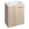 Aqualine ZOJA skrinka s umývadlom 40x22 cm, dub platin 51049DP-01