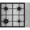 Beko HIBG64122SX varná doska Nerezová oceľ Vstavaný 61 cm Plynový 4 zone(s) (HIBG64122SX)