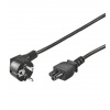 PremiumCord Kabel síťový 230V k notebooku 3m, trojlístek 