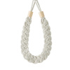 Dekoratívna pletená šnúra na závesy KAYLA - biela