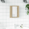 zahrada-XL LED kúpeľňová zrkadlová skrinka dub sonoma 40x12x45 cm akryl 804951