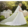Dlhý dvojvrstvový svadobný závoj pre nevestu: ZL-212