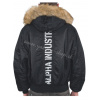 Alpha Industries 45P Hooded Custom zimná bunda black/reflective Veľkosť: XXL, Farba: čierna