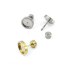 Náušnicové Dříky se šroubovacím uzávěrem a lůžkem 8-10mm - 10mm / 10mm / Nerez SL