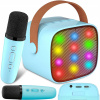 Karaoke set pre deti 2 bezdrôtové mikrofóny prenosný reproduktor darček