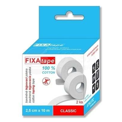 FIXAtape tejpovacia páska CLASSIC ATHLETIC, bavlnená 2,5cm x 10m, 1x2 ks