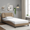 Rám postele s čelem cappuccino 100x200 cm umělá kůže Hnědá 3207985