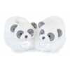 Papučky pre bábätko Panda Booties Unicef Collection Doudou et Compagnie v darčekovom balení biele 0-6 mes