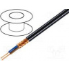 Vodič 1x0,35mm2 tienené,opletenie z medených drôtov čierna