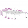 VidaXL Rám postele bez matraca Skladací Biela 100x200 cm Oceľ - Biela - 245614-259734