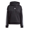 adidas Essentials 3-Stripes Fleece Hoodie Black/White S (8-10)
