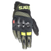 rukavice HALO, ALPINESTARS (černá/zelená/žlutá fluo, vel. L)