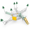 Playground System Šplhacia zostava z nerezu - preliezačka so šmykľavkou Forest