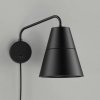 GRUPA Ili Ili nástenné svetlo, káblel, čierna - AB-WALL-BK/BK