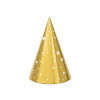 PartyDeco čiapočky hviezdy zlaté 16cm 6ks