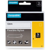 PRINTLINE kompatibilná páska s DYMO 18488, 12mm, 3.5m, čierna tlač/biely podklad, RHINO, nylonová, flexibilná