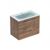Geberit Selnova Square Umývadlová skrinka 64x79x48 cm, s umývadlom, 2 zásuvky, orech hickory 501.242.00.1