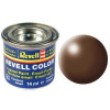 REVELL 381 Hnedá syntetická polomatná modelárska farba (RAL8025), 14ml (REVELL 32381 BROWN SILK 14ml 0,47fl oz EMAIL COLOR)