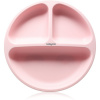 BabyOno Siilicone Plate 6m+ delený tanier s prísavkou Pink 1 ks