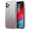 Guess PC/TPU Vintage Zadný Kryt pre iPhone 12/12 Pro 6.1 Gradient Pink 14528948