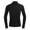 DEVOLD Pánske tričko DUO ACTIVE MERINO MAN ZIP NECK black - čierne Veľkosť: S