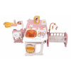 Domček pre bábiku trojkrídlový Large Doll´s Play Center Soft Baby Nurse Smoby kuchynka spáľňa a kúpelňa s 18 doplnkami