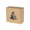 Vianočná krabica s okienkom 200x200x100mm, stromček, 240 ks