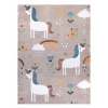 Dětský kusový koberec Fun Unicorn with rainbow beige 160x220 cm