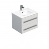Swiss aqua technologies Koupelnová skříňka s umyvadlem SAT Cube Way 60x53x46 cm bílá lesk CUBE46602BIMOD