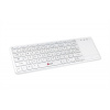 Klávesnica C-TECH WLTK-01, bezdrôtová klávesnica s touchpadem, biela, USB